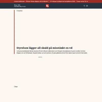 Dagens PS, www.dagensps.se startsida 2026