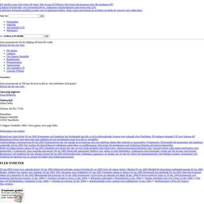 https://www.dagenssamhalle.se startsida 2005