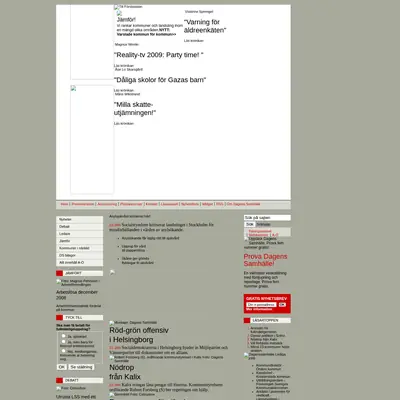 https://www.dagenssamhalle.se startsida 2009
