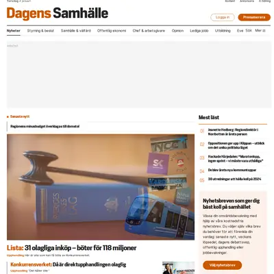 https://www.dagenssamhalle.se startsida 2024