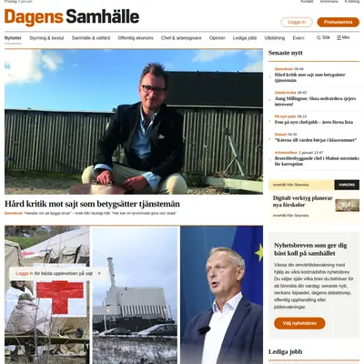 https://www.dagenssamhalle.se startsida 2025