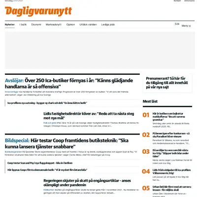 Dagligvarunytt - Karriär startsida 2021
