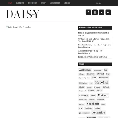 Daisy Beauty startsida 2017
