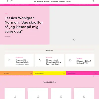 Daisy Beauty startsida 2025