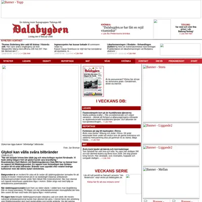 www.dalabygden.se startsida 2008