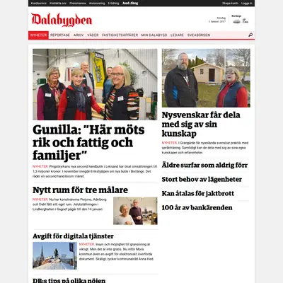 www.dalabygden.se startsida 2017