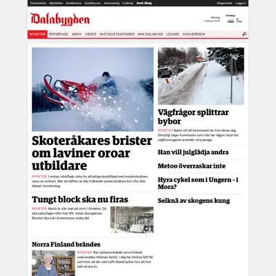 www.dalabygden.se startsida 2018
