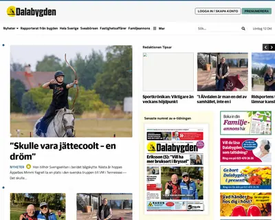 www.dalabygden.se startsida 2024