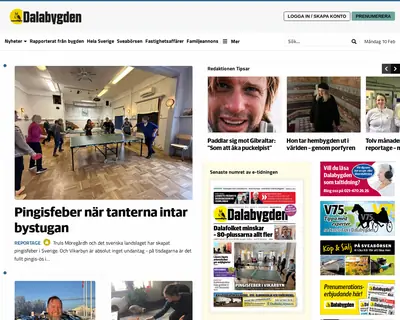 www.dalabygden.se startsida 2025