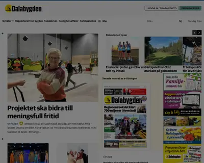 www.dalabygden.se startsida 2026