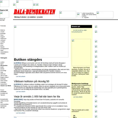 Lundademokraten startsida 2003