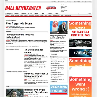 Lundademokraten startsida 2012