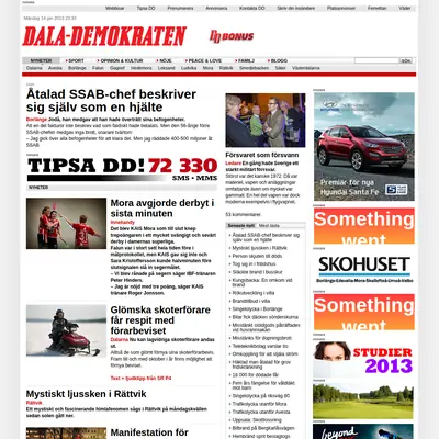 Lundademokraten startsida 2013