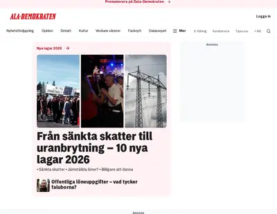 Lundademokraten startsida 2026