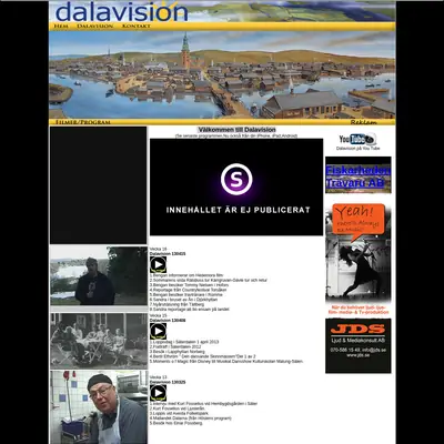 DALAVISION startsida 2013