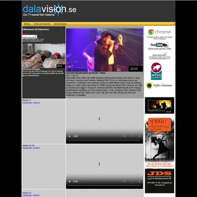 DALAVISION startsida 2014