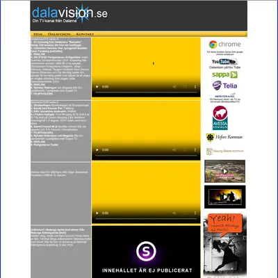 DALAVISION startsida 2015