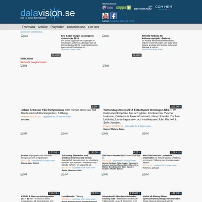 DALAVISION startsida 2018