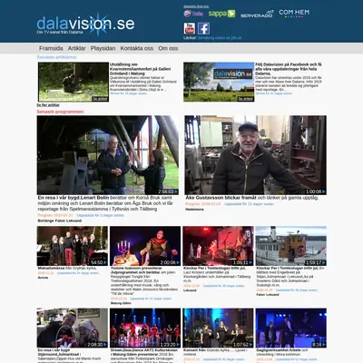 DALAVISION startsida 2019