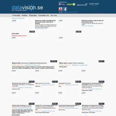 DALAVISION startsida 2021