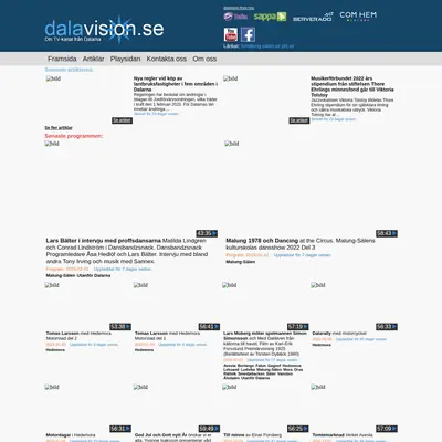 DALAVISION startsida 2023