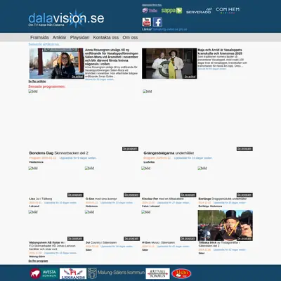 DALAVISION startsida 2025