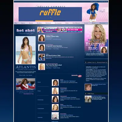 Dallas Cowboys Cheerleaders startsida 2010