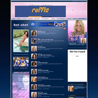 Dallas Cowboys Cheerleaders startsida 2012