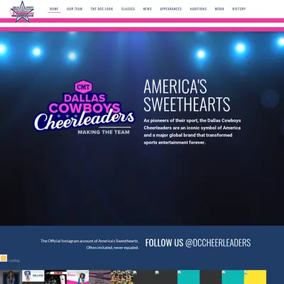 Dallas Cowboys Cheerleaders startsida 2021