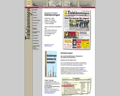 www.dalslanningen.se startsida 2009