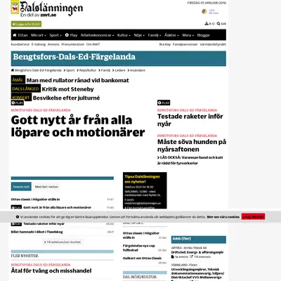 www.dalslanningen.se startsida 2016
