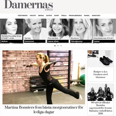 Damernas Värld startsida 2016