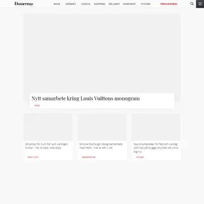Damernas Värld startsida 2021