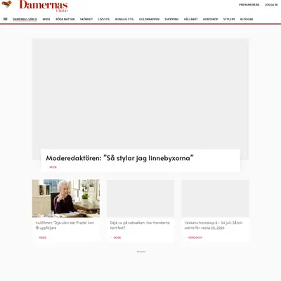 Damernas Värld startsida 2024