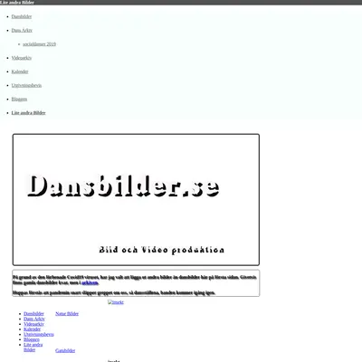 dansbilder.se startsida 2021