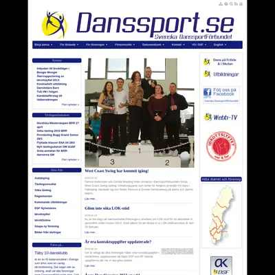 SVENSK DANSSPORT startsida 2014