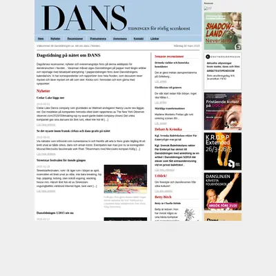 Danstidningen startsida 2015