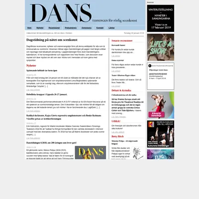 Danstidningen startsida 2019