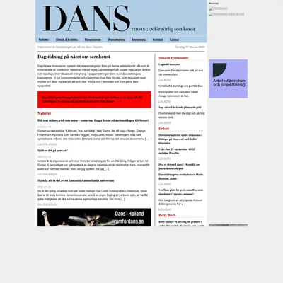 Danstidningen startsida 2023