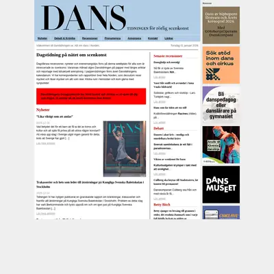 Danstidningen startsida 2026