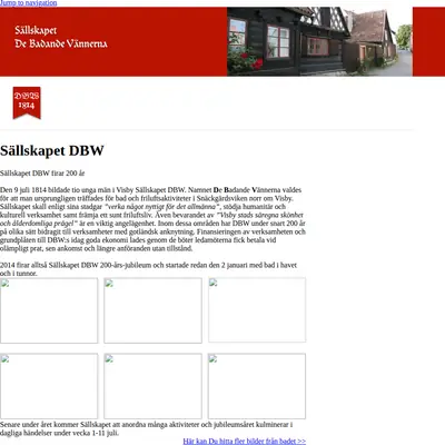 dbw1814.se startsida 2014