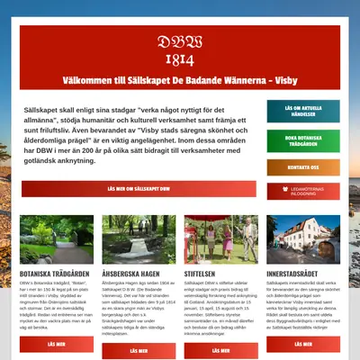 dbw1814.se startsida 2019