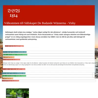 dbw1814.se startsida 2022