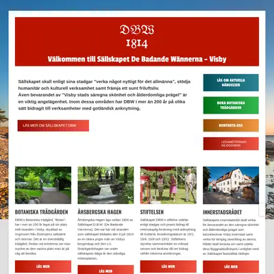 dbw1814.se startsida 2023