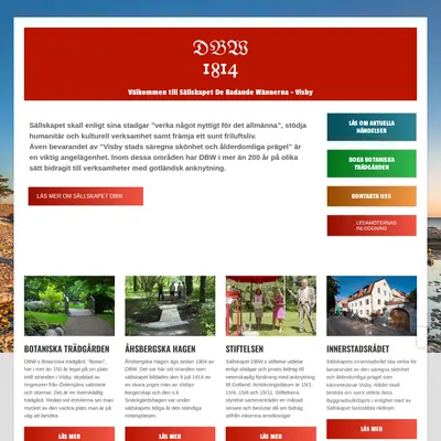 dbw1814.se startsida 2025