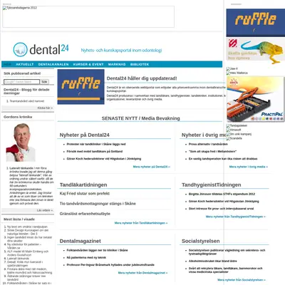 dental24.se startsida 2012