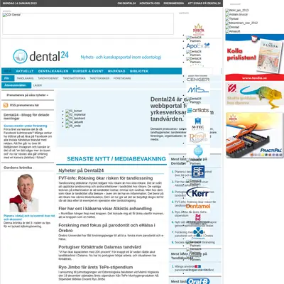 dental24.se startsida 2013