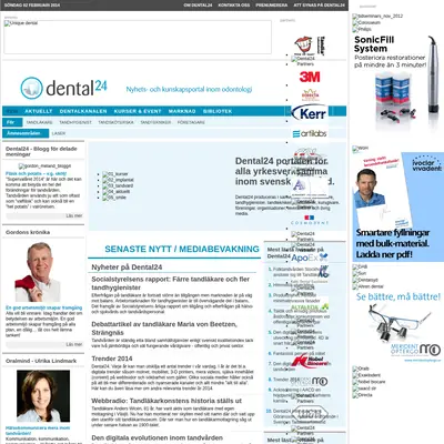dental24.se startsida 2014