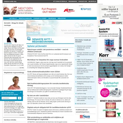 dental24.se startsida 2015