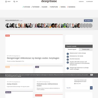 DESIGNBASE startsida 2019